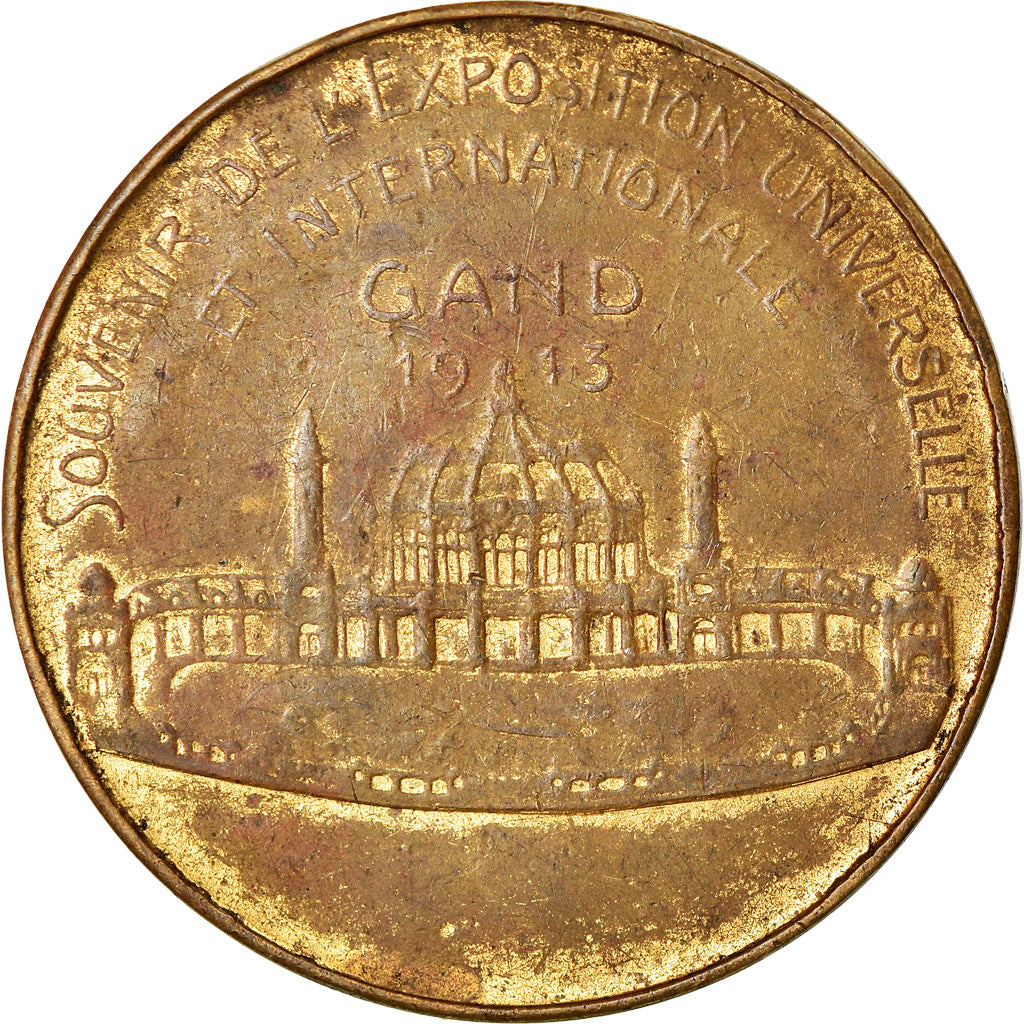 Belgium, Token, Exposition Universelle de Gand, 1913, VF(20-25), Copper
