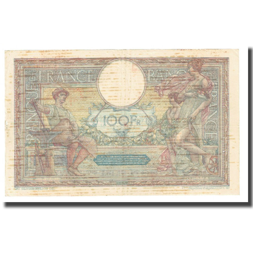 France, 100 Francs, Luc Olivier Merson, 1917, P. Rousseau and R. Favre-Gilly