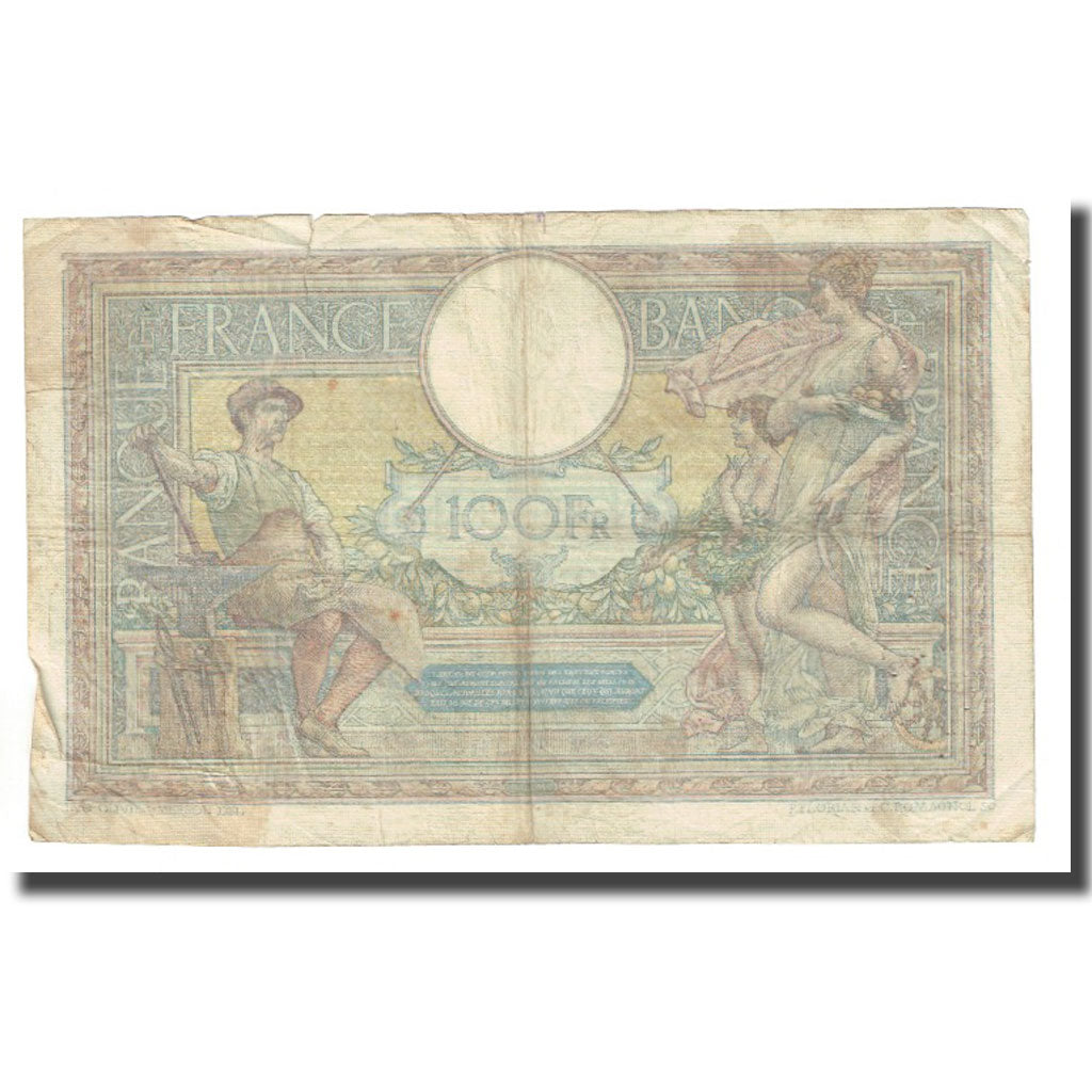 França, 100 Francs, Luc Olivier Merson, 1925, P. Rousseau and R. Favre-Gilly