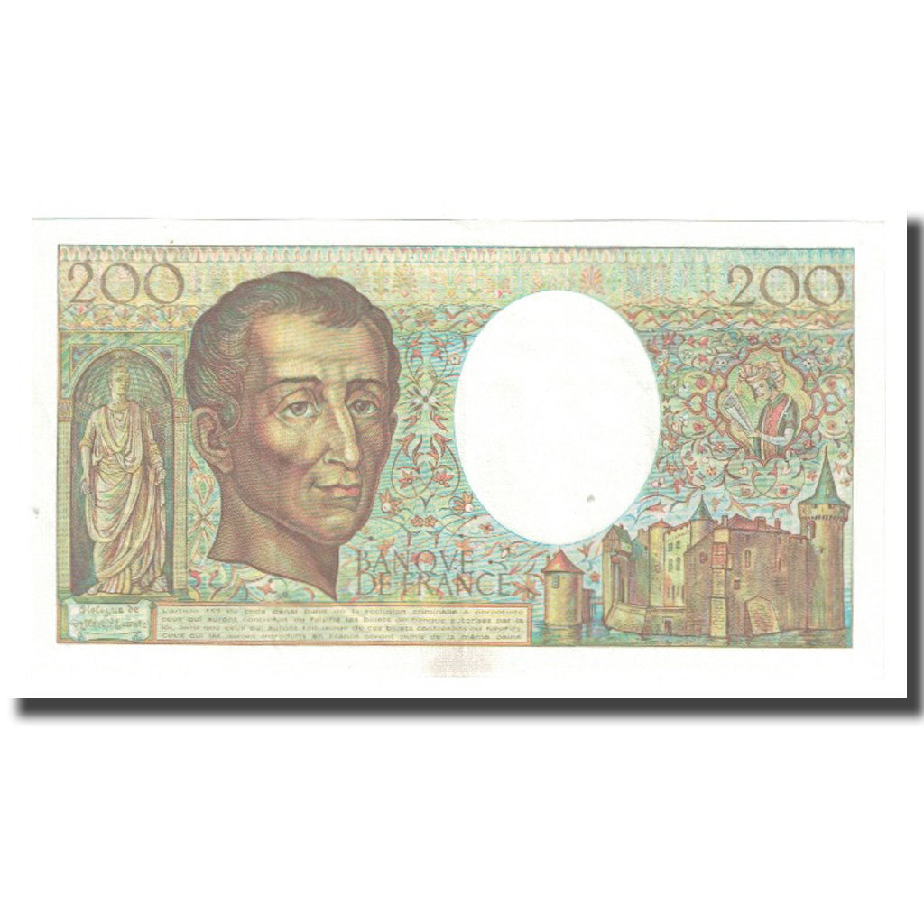 France, 200 Francs, Montesquieu, 1982, BRUNEEL BONNARDIN CHARRIAU, UNC(65-70)