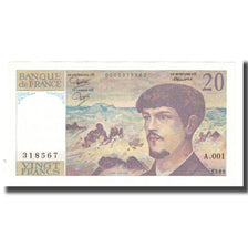 France, 20 Francs, Debussy, 1980, STROHL TRONCHE DENTAUD, PREMIER ALPHABET