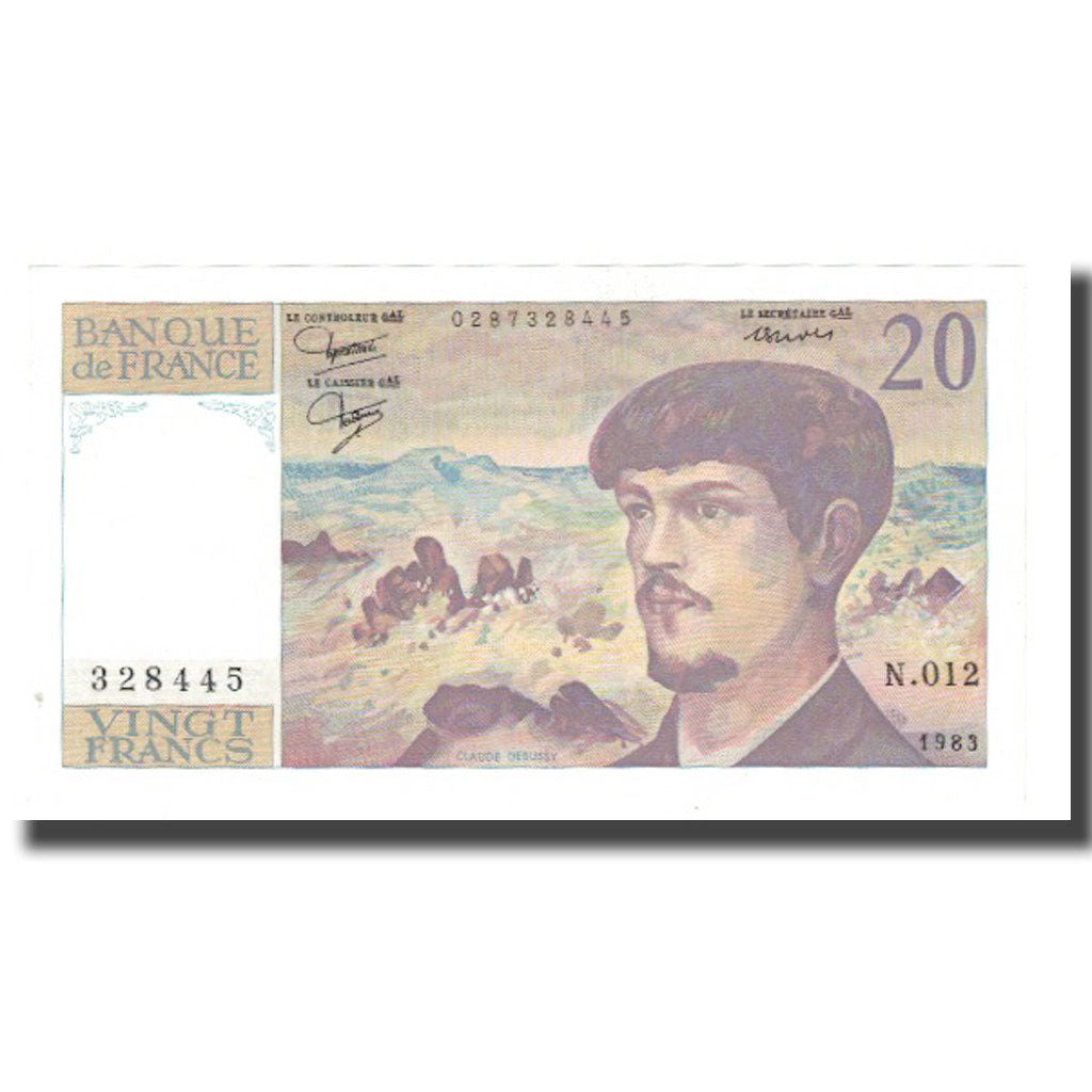 France, 20 Francs, Debussy, 1983, STROHL TRONCHE DENTAUD, UNC(65-70)