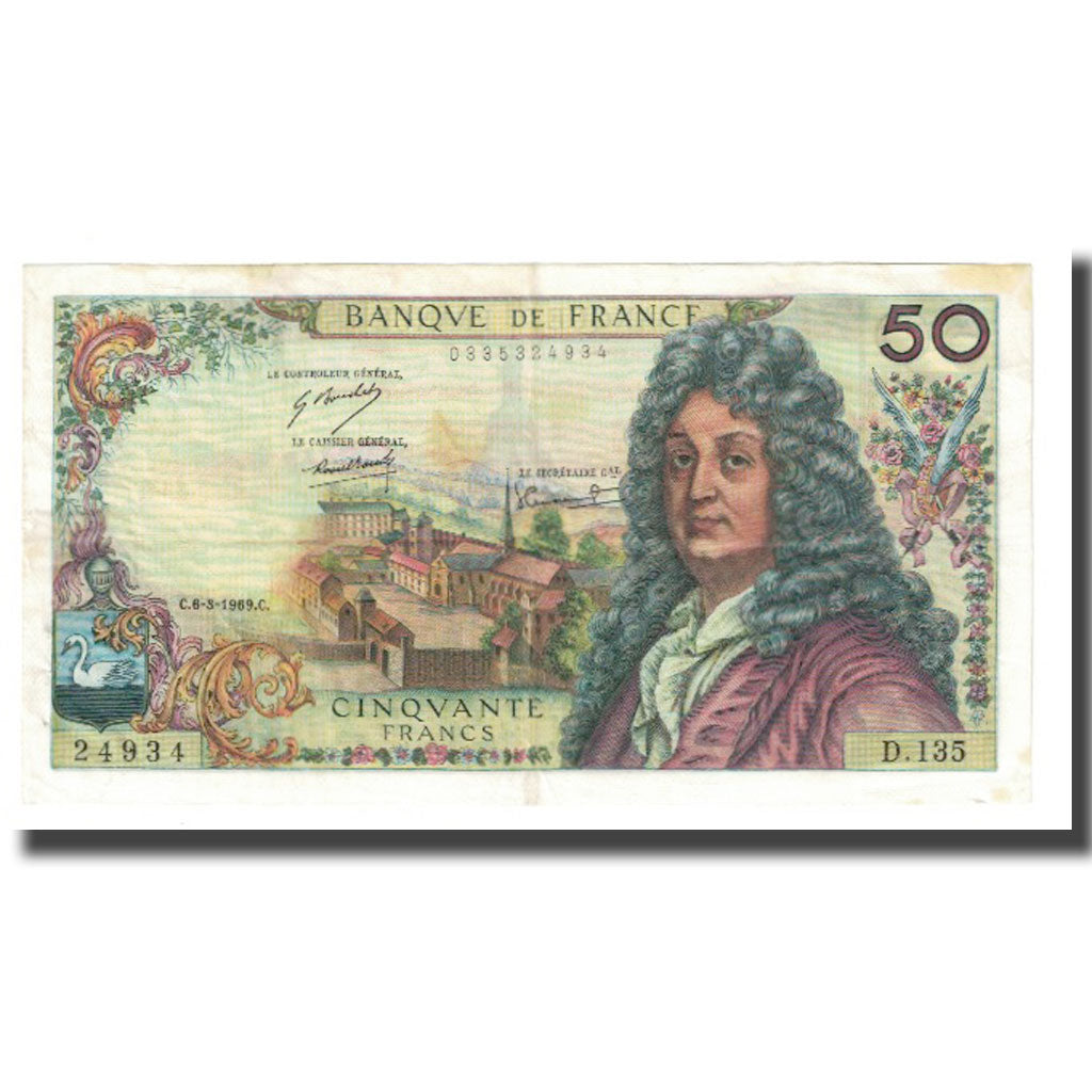 Frankreich, 50 Francs, Racine, 1969, G.Gouin D'Ambrières-R.Tondu-P.Gargam