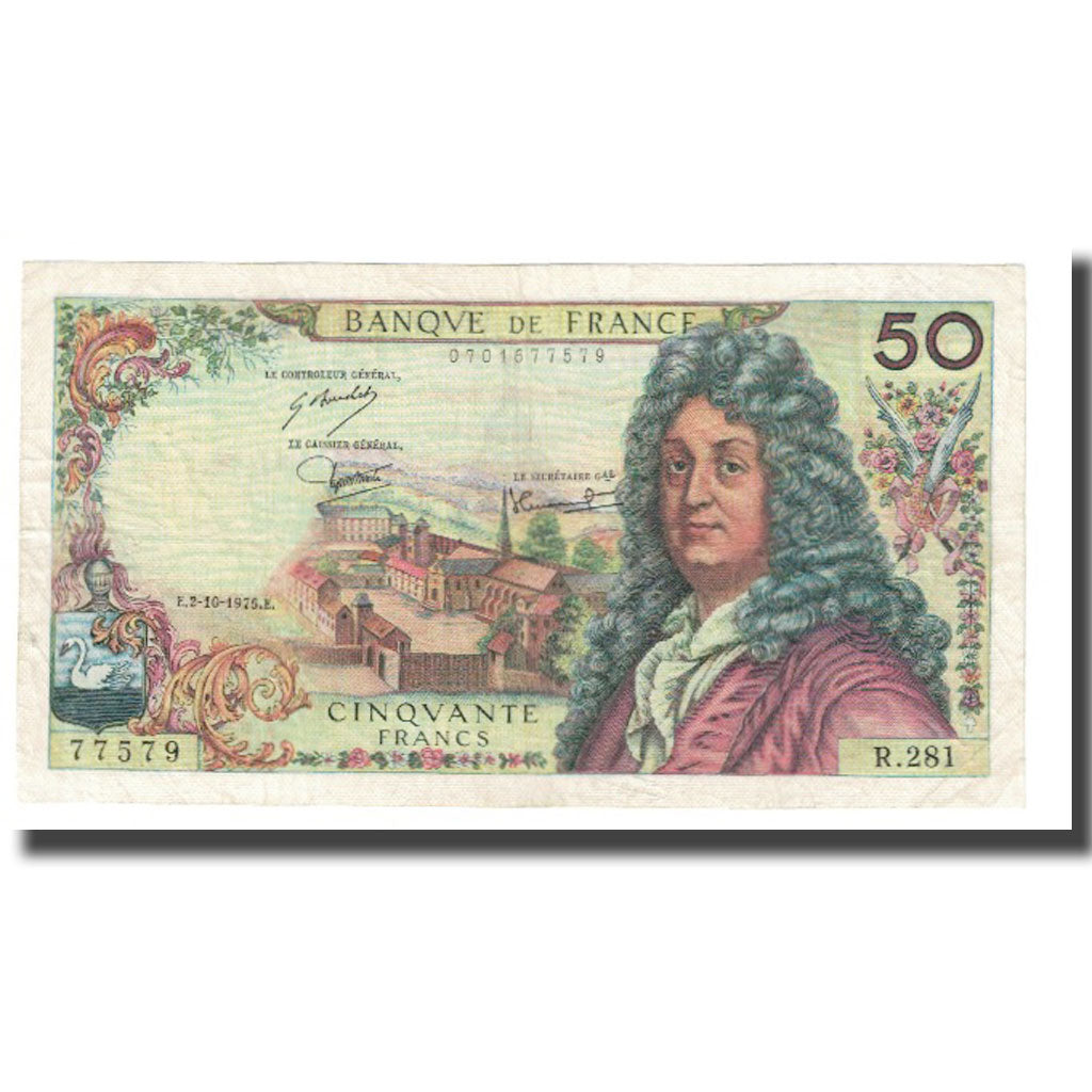 France, 50 Francs, Racine, 1975, G.Gouin D'Ambrières-R.Tondu-P.Gargam