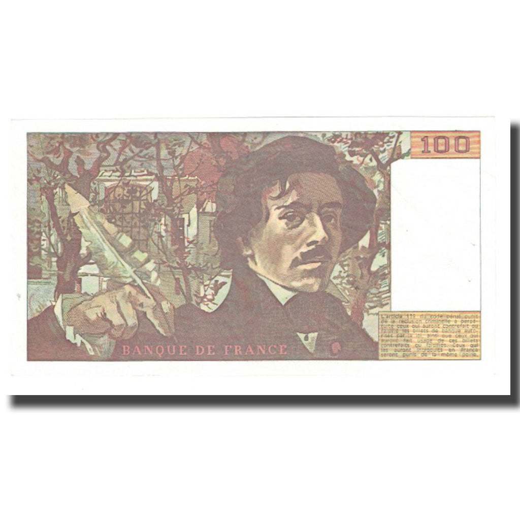 França, 100 Francs, Delacroix, 1978, BRUNEEL, BONARDIN, VIGIER, NON HACHURÉ