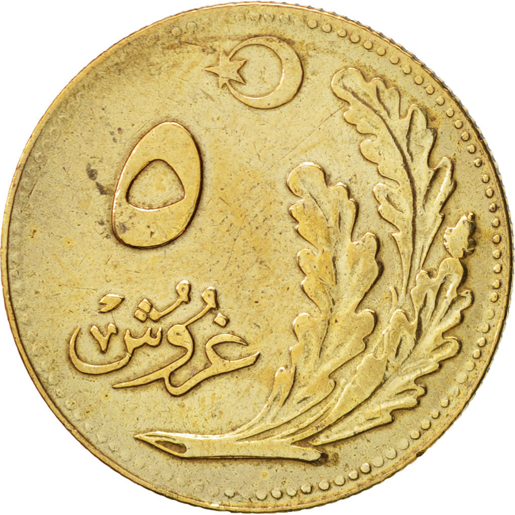 Turkey, 5 Kurus, 1926, EF(40-45), Aluminum-Bronze, KM:835