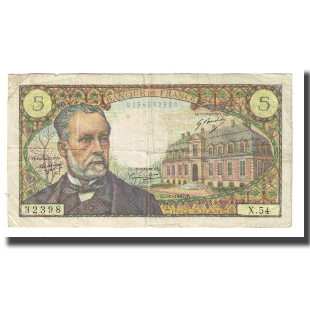France, 5 Francs, Pasteur, 1967, R.Tondu-P.Gargam-H.Morant, 1967-05-05