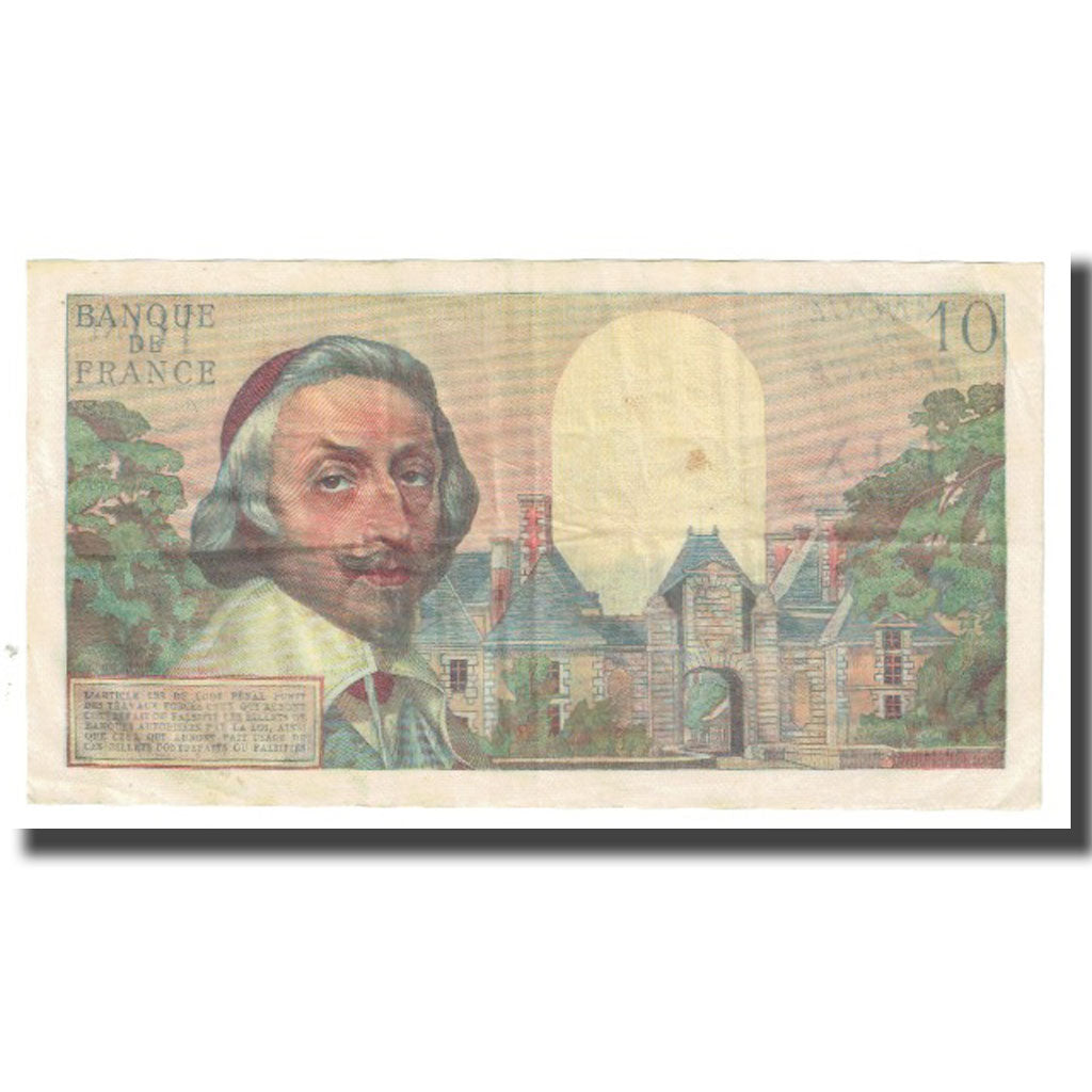 France, 10 Nouveaux Francs, Richelieu, 1960, P. Rousseau and R. Favre-Gilly