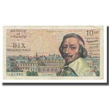 Francia, 10 Nouveaux Francs, Richelieu, 1961, P. Rousseau and R. Favre-Gilly