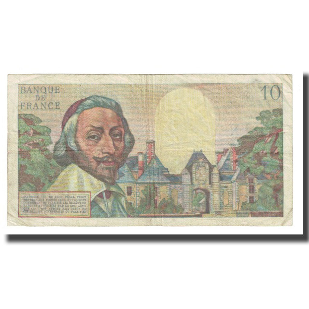Francia, 10 Nouveaux Francs, Richelieu, 1961, P. Rousseau and R. Favre-Gilly
