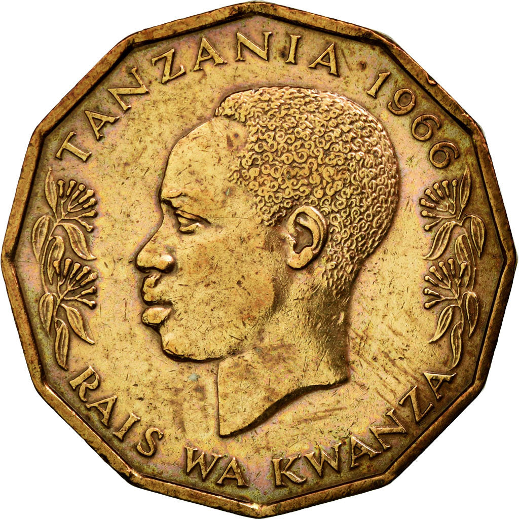 Coin, Tanzania, 5 Senti, 1966, EF(40-45), Bronze, KM:1