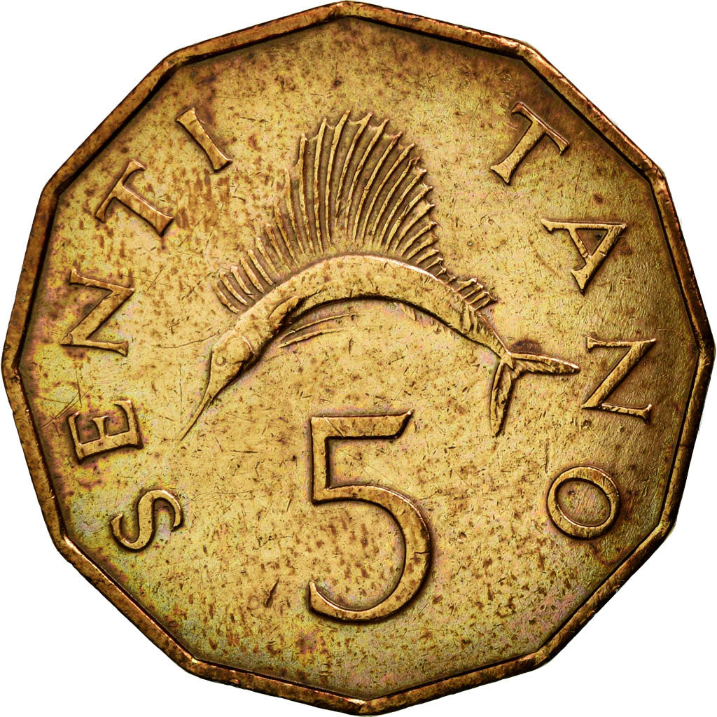 Coin, Tanzania, 5 Senti, 1966, EF(40-45), Bronze, KM:1