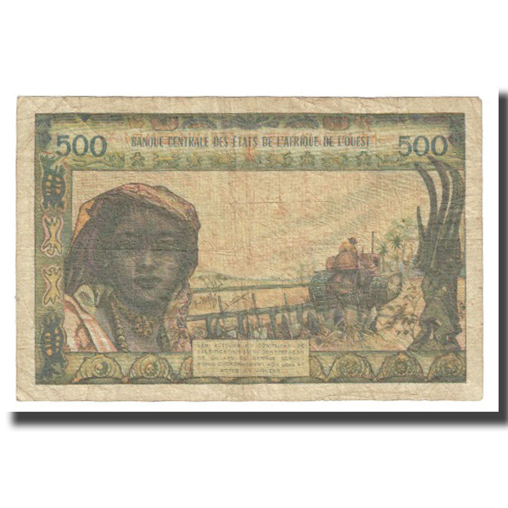 Banknote, West African States, 500 Francs, KM:702Kn, VF(20-25)
