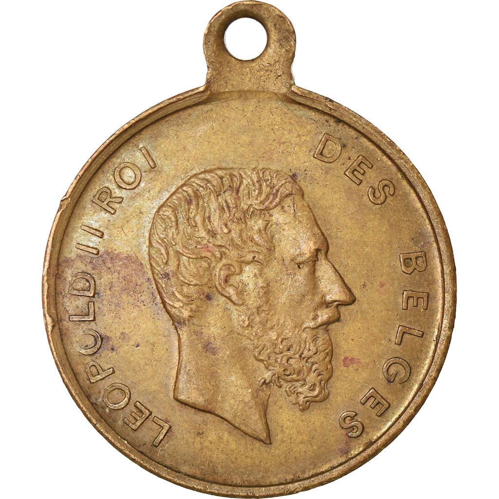Belgium, Medal, Leopold II, Concours de Musique de Lièges, 1877, AU(50-53)
