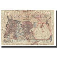 Banknote, French West Africa, 25 Francs, KM:27, VF(20-25)
