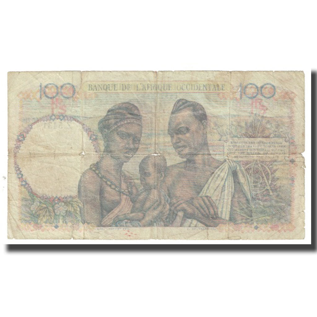 Banknote, French West Africa, 100 Francs, KM:40, VF(20-25)