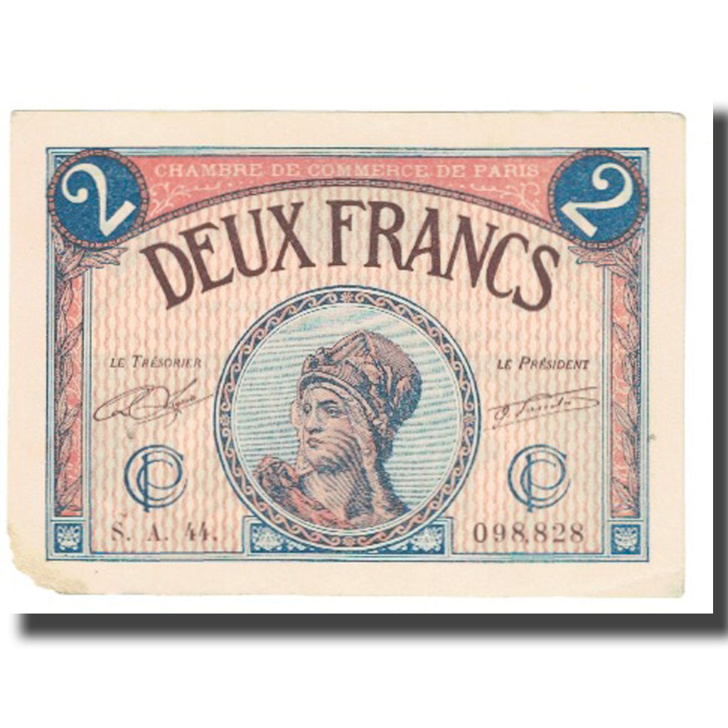 France, Paris, 2 Francs, 1922, VF(30-35)