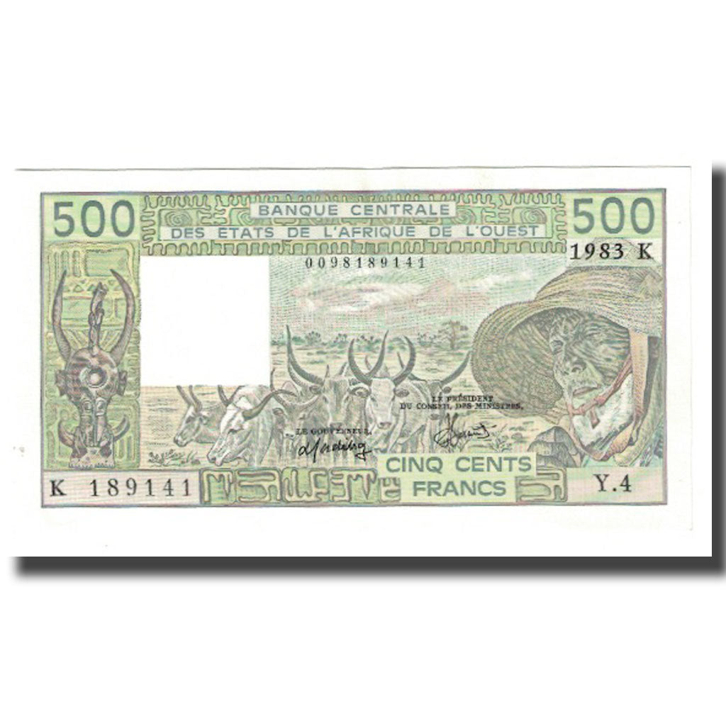 Banknote, West African States, 500 Francs, KM:706Kb, UNC(65-70)