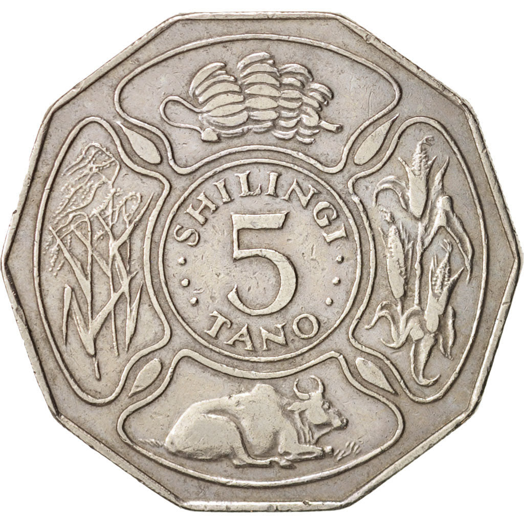 Tanzania, 5 Shilingi, 1972, EF(40-45), Copper-nickel, KM:6