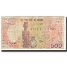 Biljet, Tsjaad, 500 Francs, 1990, 1990-01-01, KM:9a, TB
