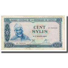 Banknote, Guinea, 100 Sylis, 1960, 1960-03-01, KM:26a, VF(20-25)