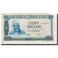 Banknote, Guinea, 100 Sylis, 1960, 1960-03-01, KM:26a, VF(20-25)
