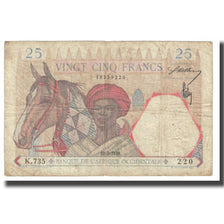 Banknot, Francuska Afryka Zachodnia, 25 Francs, 1938, 1938-05-10, KM:27