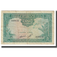 Banconote, INDOCINA FRANCESE, 5 Piastres = 5 Kip, KM:101, MB