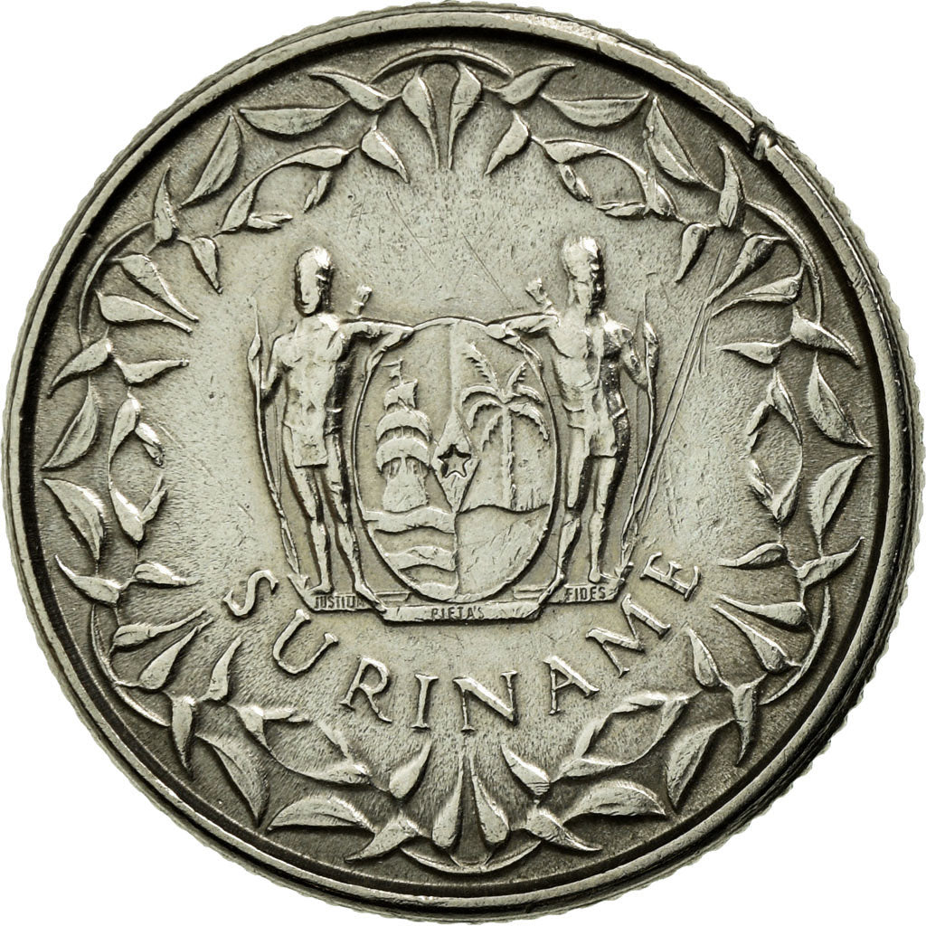 Coin, Suriname, 25 Cents, 1976, EF(40-45), Copper-nickel, KM:14