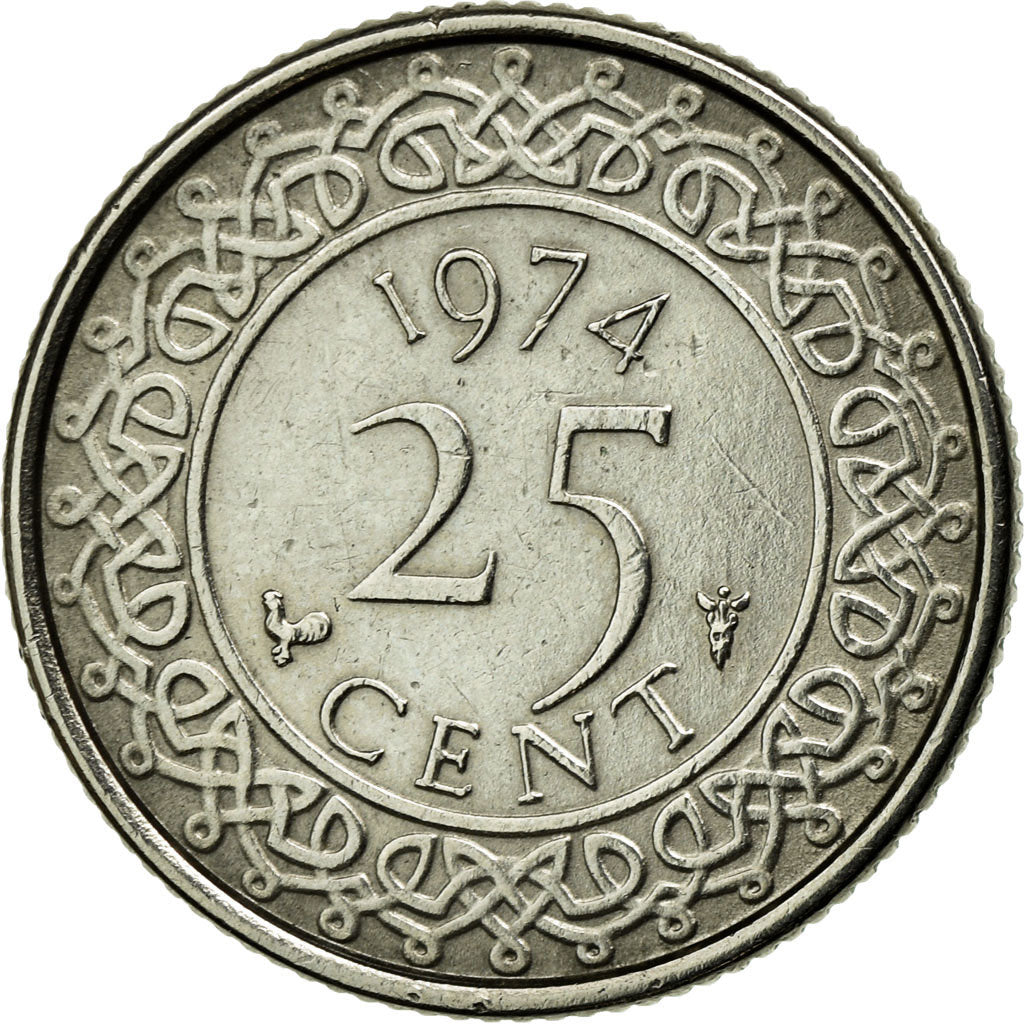 Monnaie, Suriname, 25 Cents, 1974, TTB+, Copper-nickel, KM:14