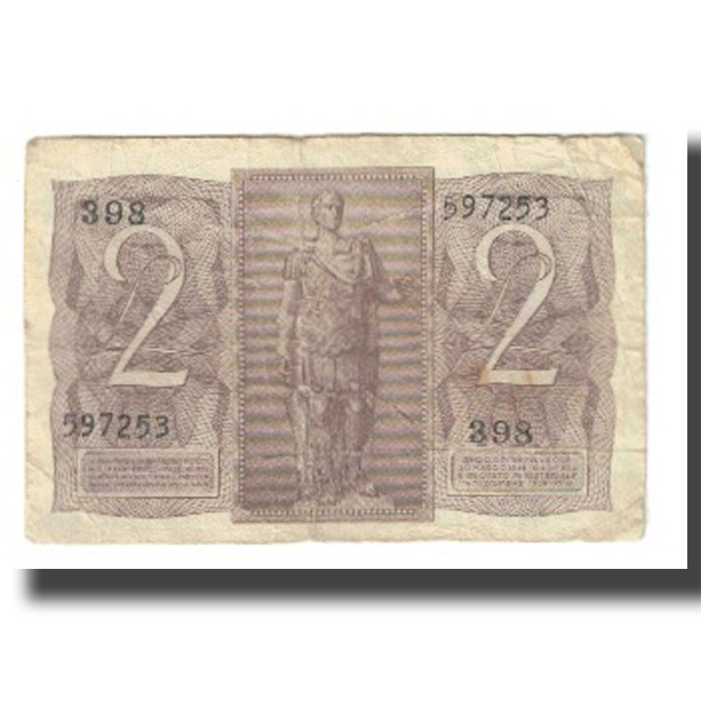 Banknote, Italy, 2 Lire, KM:27, VF(20-25)