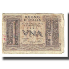 Banconote, Italia, 1 Lira, KM:26, MB