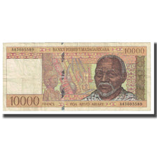 Banknote, Madagascar, 10,000 Francs = 2000 Ariary, KM:79a, VF(30-35)