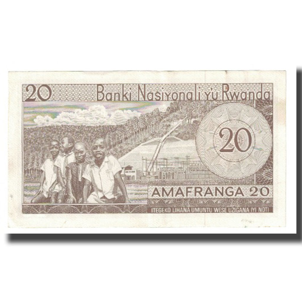 Banknote, Rwanda, 20 Francs, 1969, 1969-03-15, KM:6e, EF(40-45)