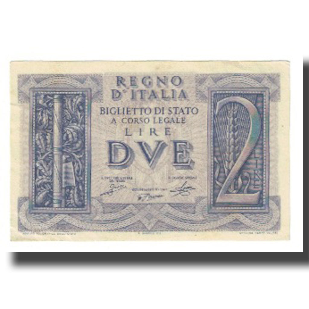 Banknote, Italy, 2 Lire, 1939, 1939-11-14, KM:27, VF(20-25)