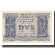 Banknote, Italy, 2 Lire, 1939, 1939-11-14, KM:27, VF(20-25)