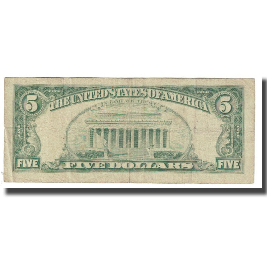 Billete, 5 Dollars, 1988, Estados Unidos, BC+
