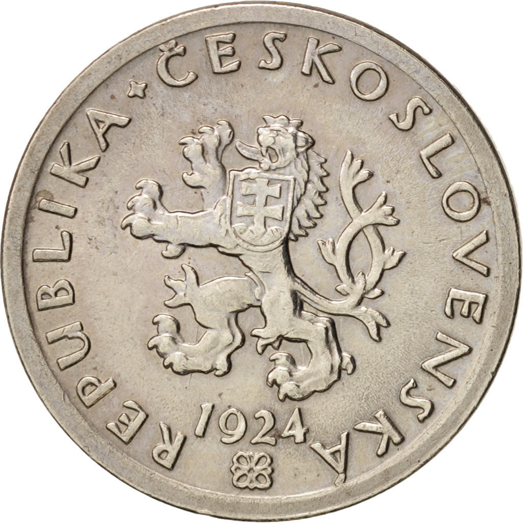 Tschechoslowakei, 20 Haleru, 1924, MS(60-62), Copper-nickel, KM:1