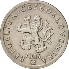Tschechoslowakei, 20 Haleru, 1924, MS(60-62), Copper-nickel, KM:1