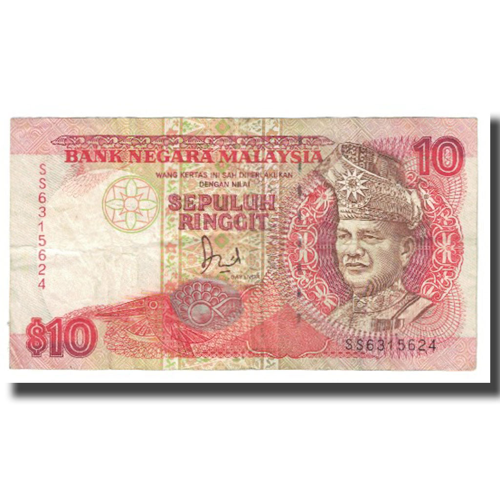 Nota, Malásia, 10 Ringgit, KM:29, EF(40-45)