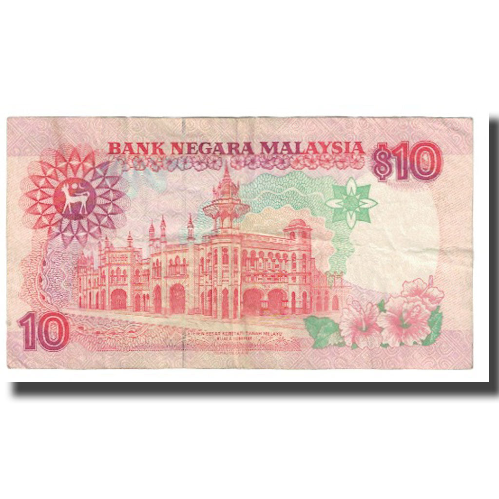 Nota, Malásia, 10 Ringgit, KM:29, EF(40-45)
