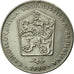 Coin, Czechoslovakia, 2 Koruny, 1989, EF(40-45), Copper-nickel, KM:75