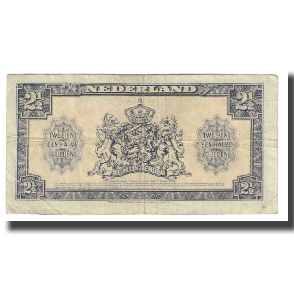 Banknote, Netherlands, 2 1/2 Gulden, 1945, 1945-05-18, KM:71, VF(20-25)