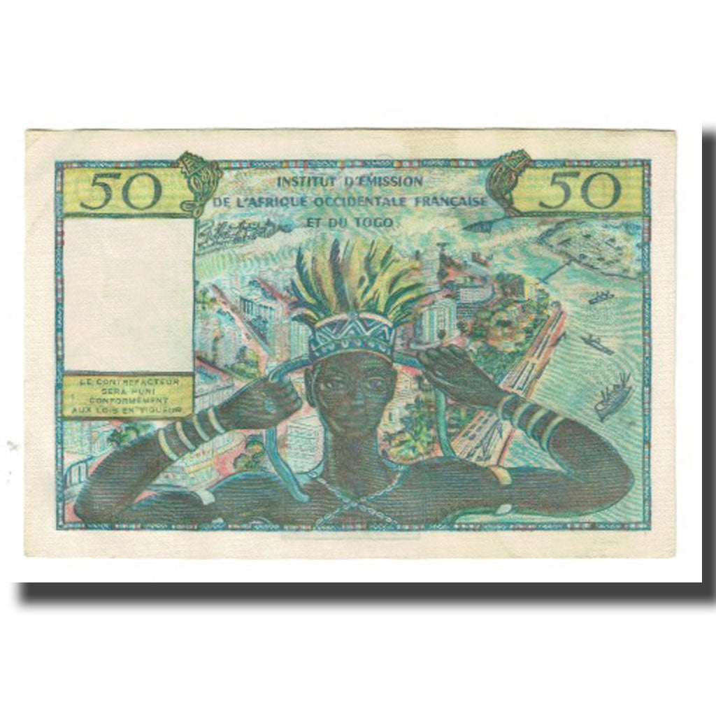 Banknote, French West Africa, 50 Francs, KM:45, EF(40-45)
