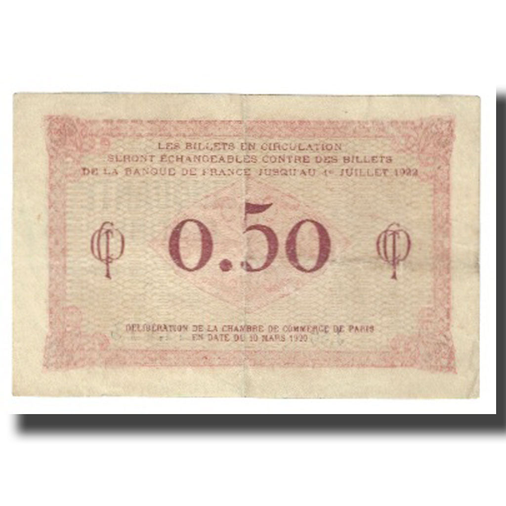 France, Paris, 50 Centimes, 1920, EF(40-45), Pirot:97-10