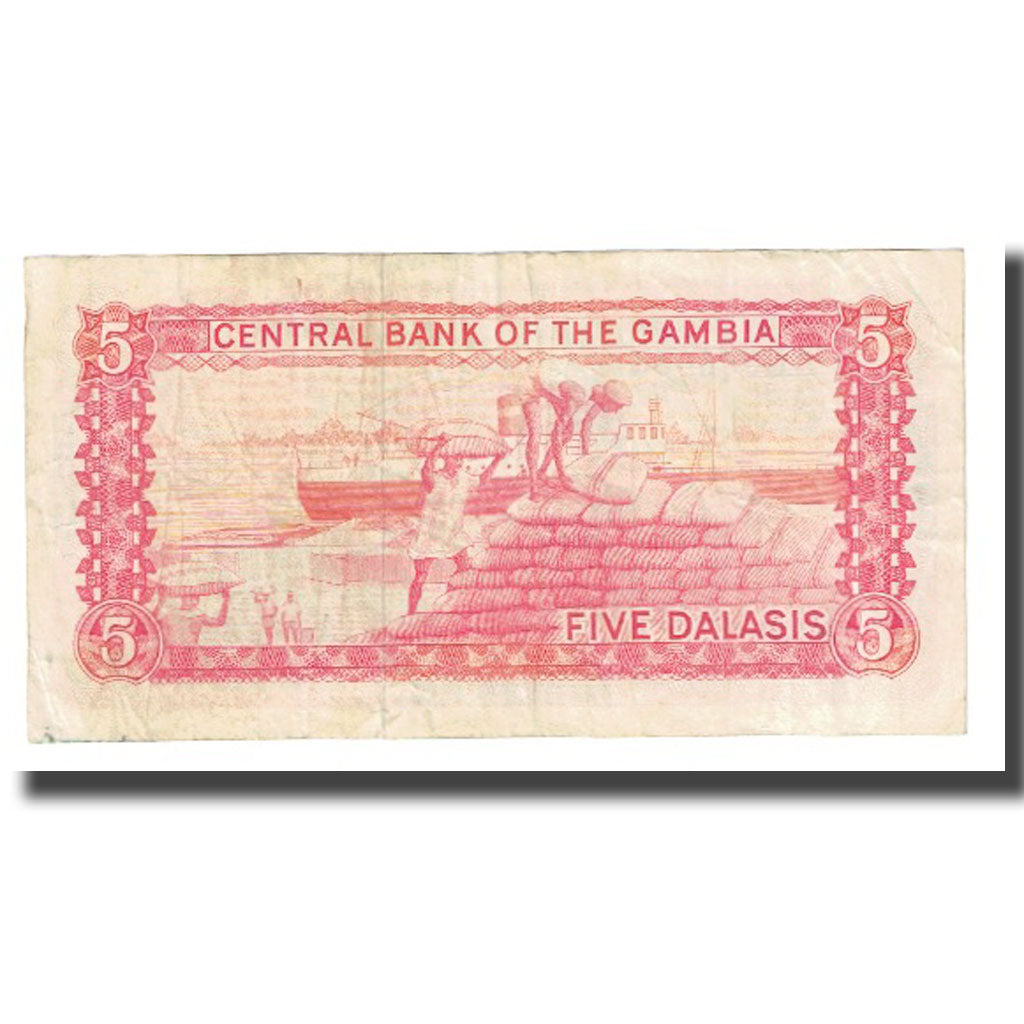 Banknote, The Gambia, 5 Dalasis, KM:9a, EF(40-45)
