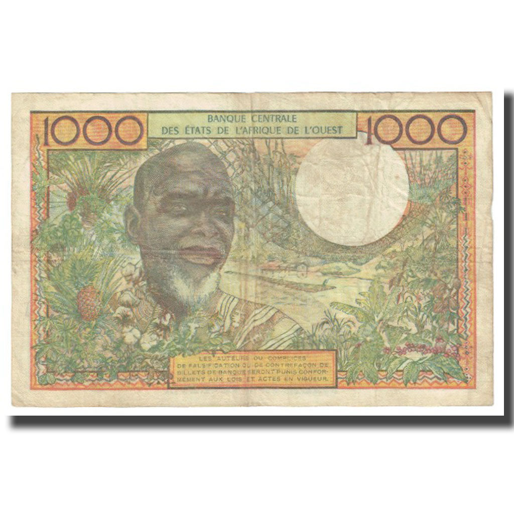 Banknote, West African States, 1000 Francs, KM:103Ac, VF(20-25)