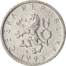 Coin, Czech Republic, 10 Haleru, 1993, MS(60-62), Aluminum, KM:6