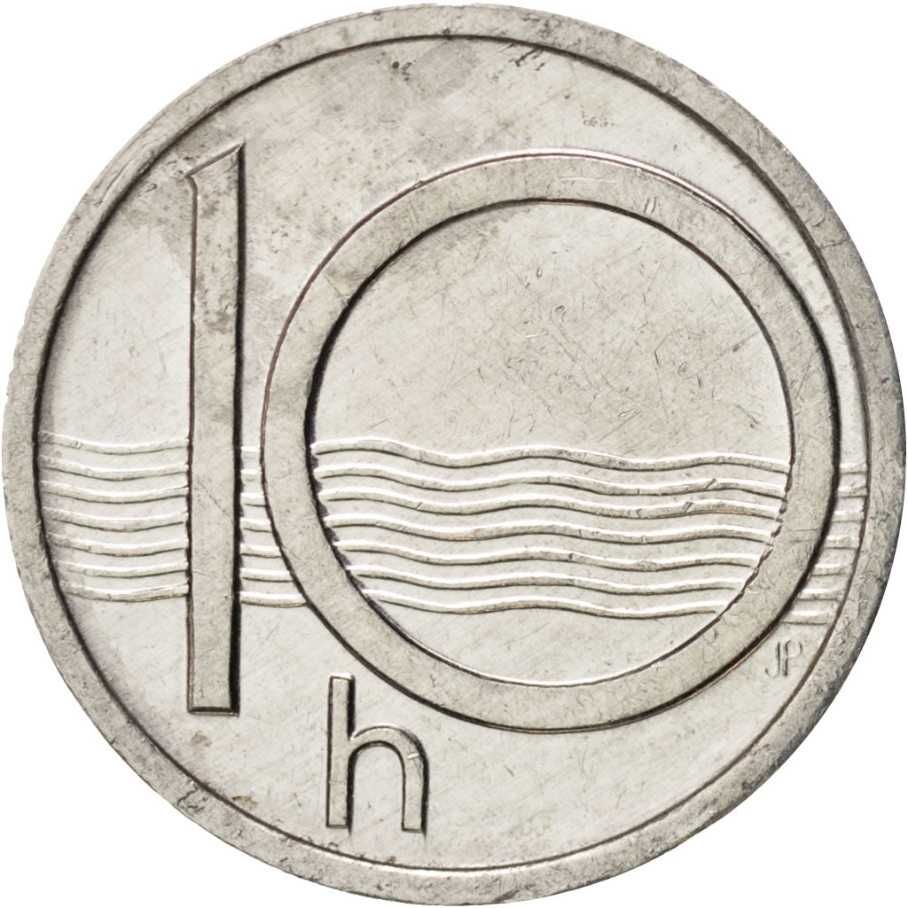 Coin, Czech Republic, 10 Haleru, 1993, MS(60-62), Aluminum, KM:6