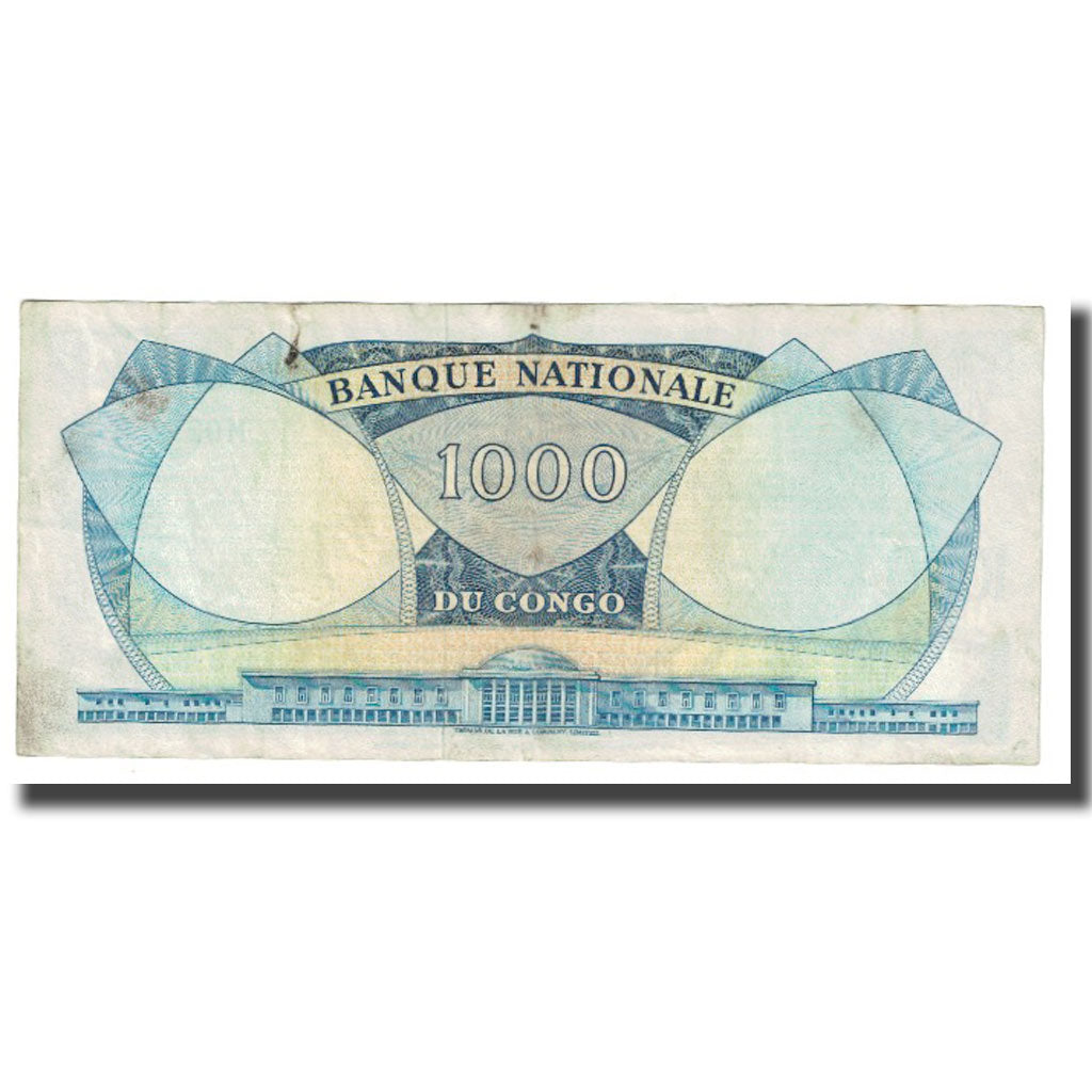Banknote, Congo Democratic Republic, 1000 Francs, 1964, 1964-08-01, KM:8a